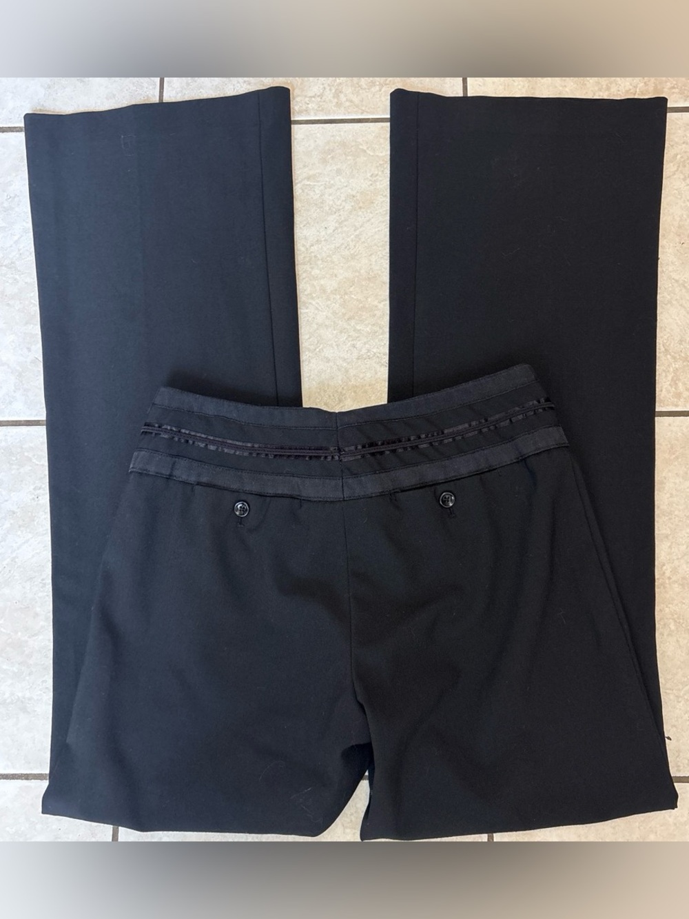 Y2K Express Office-Siren Black Flare Trousers✨